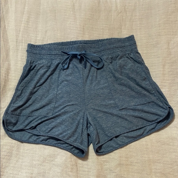 *Athletic Works Women's Heathered Blue Athletic Shorts - Picture 1 of 3